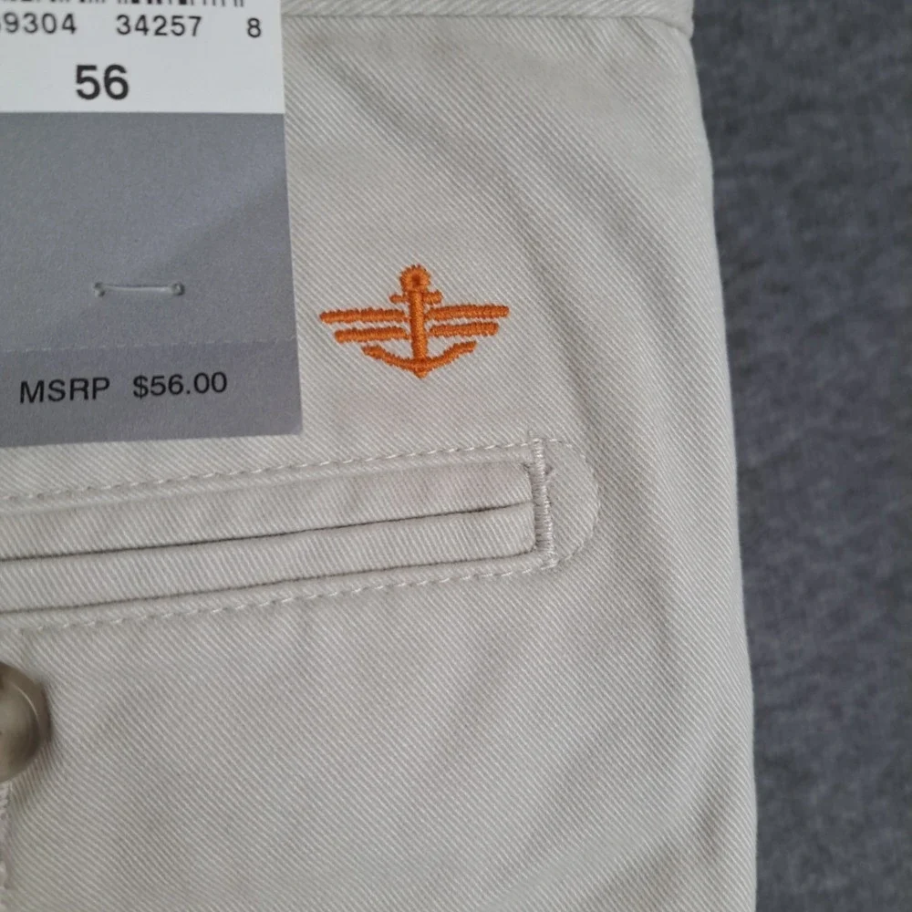 Dockers Shorts Perfect Short Big Tall Pleated Porcelain Khaki Men Size 56 NWT